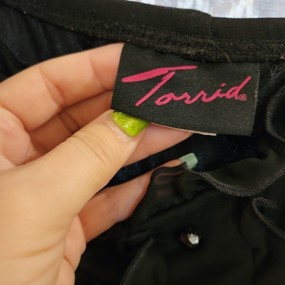 Vintage Torrid Black Thin Strap Dress Size 14 - Picture 3 of 5